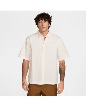 Nike Club Short-Sleeve Button-Down Shirt - White