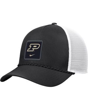 Nike Purdue Sideline Rope College Trucker Adjustable Hat - Black