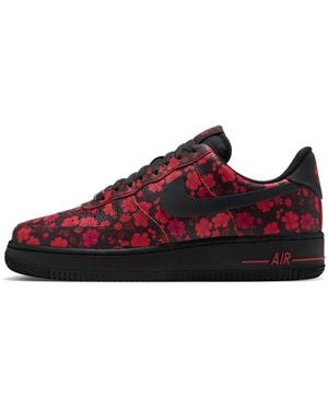 Nike Air Force 1 '07 "Floral" Shoes - Red