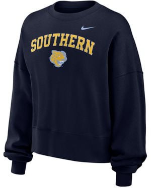 Nike College (Southern College And A&M) Phoenix Fleece Crewneck Sweatshirt - Blue