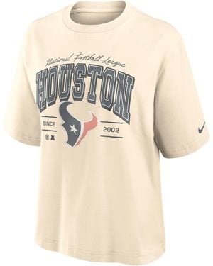 Nike Houston Texans Vintage Mod Boxy Nfl T-Shirt - Natural