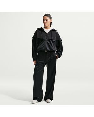 Nike Sportswear Loose Mid-Rise Belted Pintuck Pants - Black