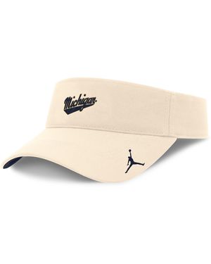 Nike Michigan Wolverines Primetime Ace Brand Dri-Fit College Adjustable Visor - Natural