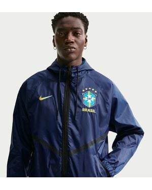 Nike Brazil Dri-Fit Soccer Anthem Jacket - Blue