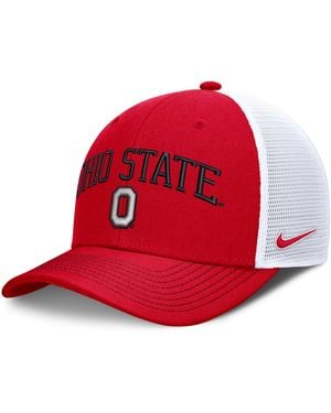 Nike Ohio State Primetime Arched Dri-Fit College Trucker Adjustable Hat - Red