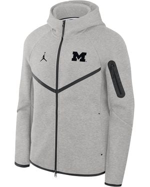 Nike Michigan Tech Fleece College Full-Zip Hooded Jacket - Gray