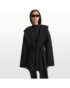 Nike Skims Woven Nylon Wrap Coat - Black