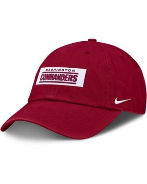 Nike Washington Commanders Primetime Club Wordmark Nfl Adjustable Hat - Red