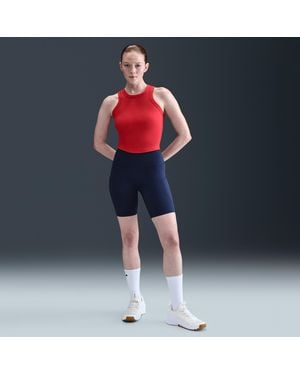 Nike One High-Waisted 20.5Cm (Approx. Biker Shorts With Pockets - Red