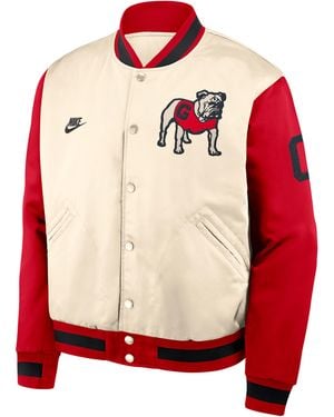 Nike Georgia Legacy College Full-Snap Bomber Jacket - Red