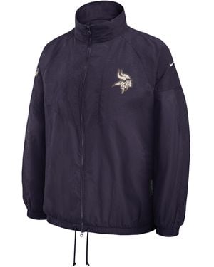 Nike Minnesota Vikings Rivalries Collection Nfl Oversized Full-Zip Jacket - Blue