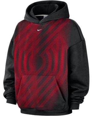 Nike Portland Trail Blazers Standard Issue Nba Fleece Basketball Hoodie - Red