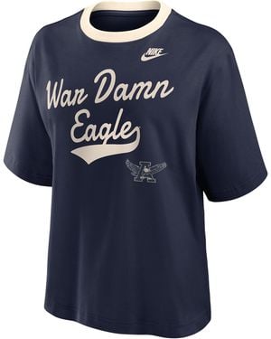 Nike Auburn Legacy Fight Song Boxy College T-Shirt - Blue