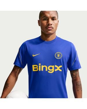 Nike Chelsea Fc Strike Soccer Dri-Fit Short-Sleeve Top - Blue