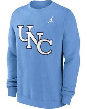 Nike North Carolina Sideline Club Brand College Pullover Crew - Blue