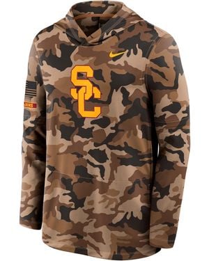 Nike Usc Military Appreciation Dri-Fit College Long-Sleeve Hooded Top - Brown
