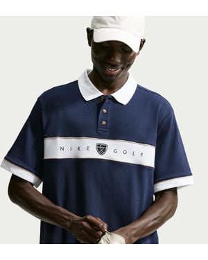 Nike Fairway Fresh Dri-Fit Panel Loose Golf Polo - Blue