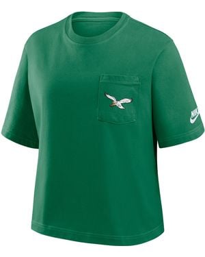 Nike Philadelphia Eagles Rewind Pocket Boxy Nfl T-Shirt - Green
