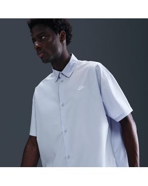 Nike Club Short-Sleeve Button-Down Shirt - Blue