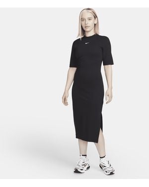 Nike Sportswear Essential Tight Midi Dress - Black