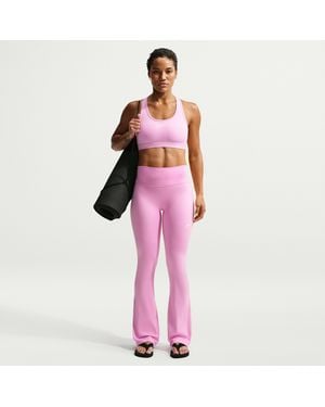 Nike One High-Waisted Flared Leggings - Pink