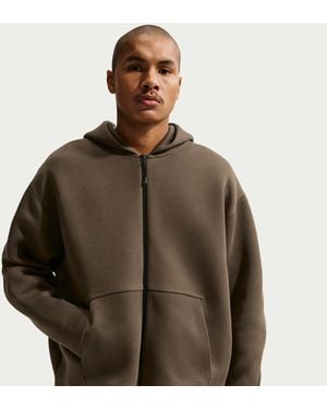 Nike Tech Fleece Full-Zip Hoodie - Brown
