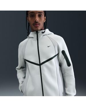 Nike Tech Color-Block Full-Zip Fleece Windrunner Jacket - Gray