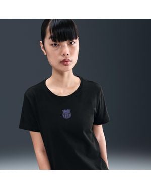 Nike F.C. Barcelona Football T-Shirt - Black