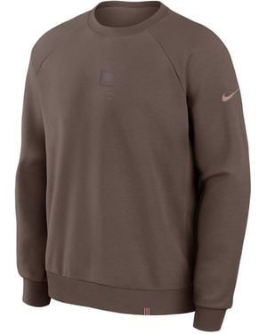 Nike Chicago Bears Primary Dri-Fit Nfl Pullover Crew - Brown