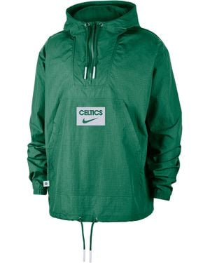Nike Boston Celtics Club Courtside Nba Anorak - Green