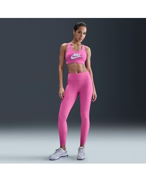 Nike Swift High-Waisted 7/8 Running Leggings With Pockets - Pink