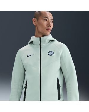 Nike Inter Milan Tech Windrunner Football Full-Zip Hoodie - Blue