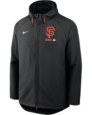 Nike San Francisco Giants Authentic Collection Therma-Fit Mlb Full-Zip Hooded Jacket - Black