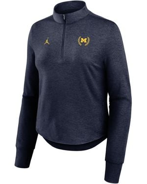 Nike Michigan Swift Jordan Brand Dri-Fit College Half-Zip Top - Blue