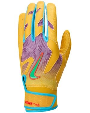 Nike Alpha Elite Acuna Baseball Batting Gloves - Metallic