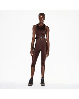 Nike Skims Satin Shine High-Waisted 17" Leggings With Drawcord - Red