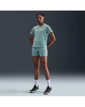 Nike Trail Dri-Fit High-Waisted 4" Tight Running Shorts - Blue