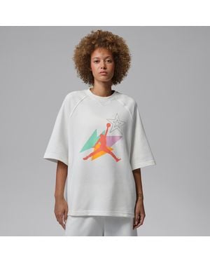 Nike Brooklyn Fleece French Terry Short-Sleeve T-Shirt - Gray