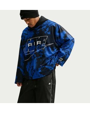 Nike Air Long-Sleeve All-Over-Print Jersey - Blue