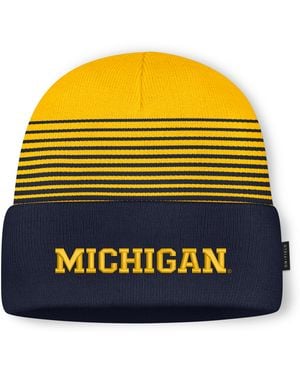 Nike Michigan Sideline Utility Brand College Cuffed Beanie - Yellow