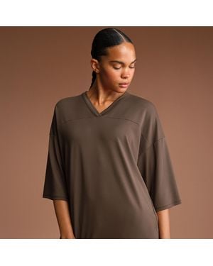 Nike 'Sskims Airy Oversized V-Neck T-Shirt - Brown