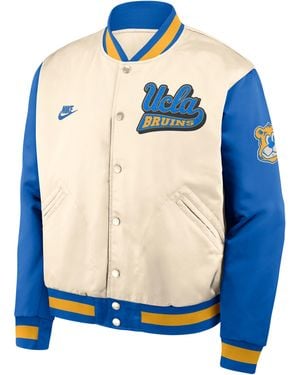 Nike Ucla Legacy College Full-Snap Bomber Jacket - Blue