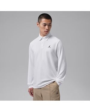 Nike Sport Dri-Fit Long-Sleeve Golf Polo - White