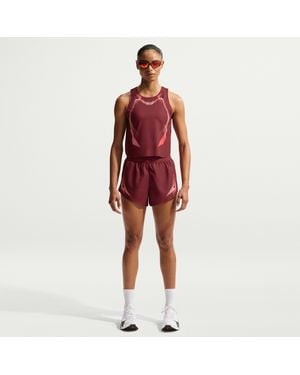 Nike Aeroswift Dri-Fit Adv Brief-Lined 3" Running Shorts - Red
