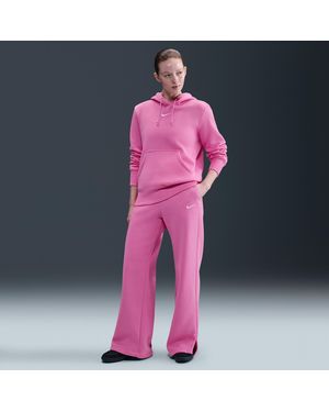 Nike Sportswear Phoenix Fleece High-Waisted Wide-Leg Trousers - Pink