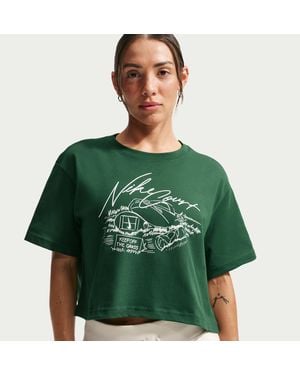 Nike Cropped Tennis T-Shirt - Green