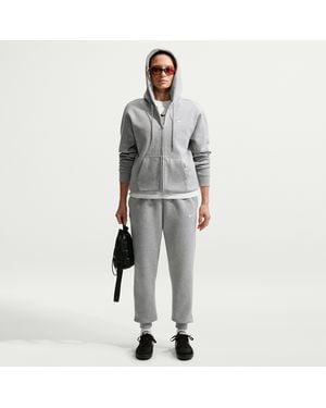 Nike Studio Fleece Medium Weight Mid-Rise Jogger Pants - Gray