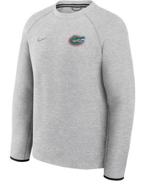 Nike North Carolina Tech Fleece Jordan Brand College Pullover Crew - Gray
