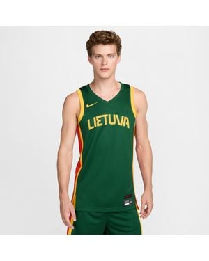 Nike Lithuania Limited Road Basketball Jersey - Green