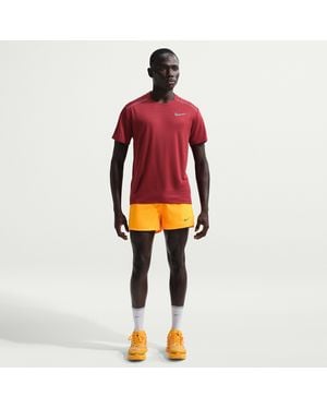 Nike Fast Dri-Fit 3" Brief-Lined Running Shorts - Red